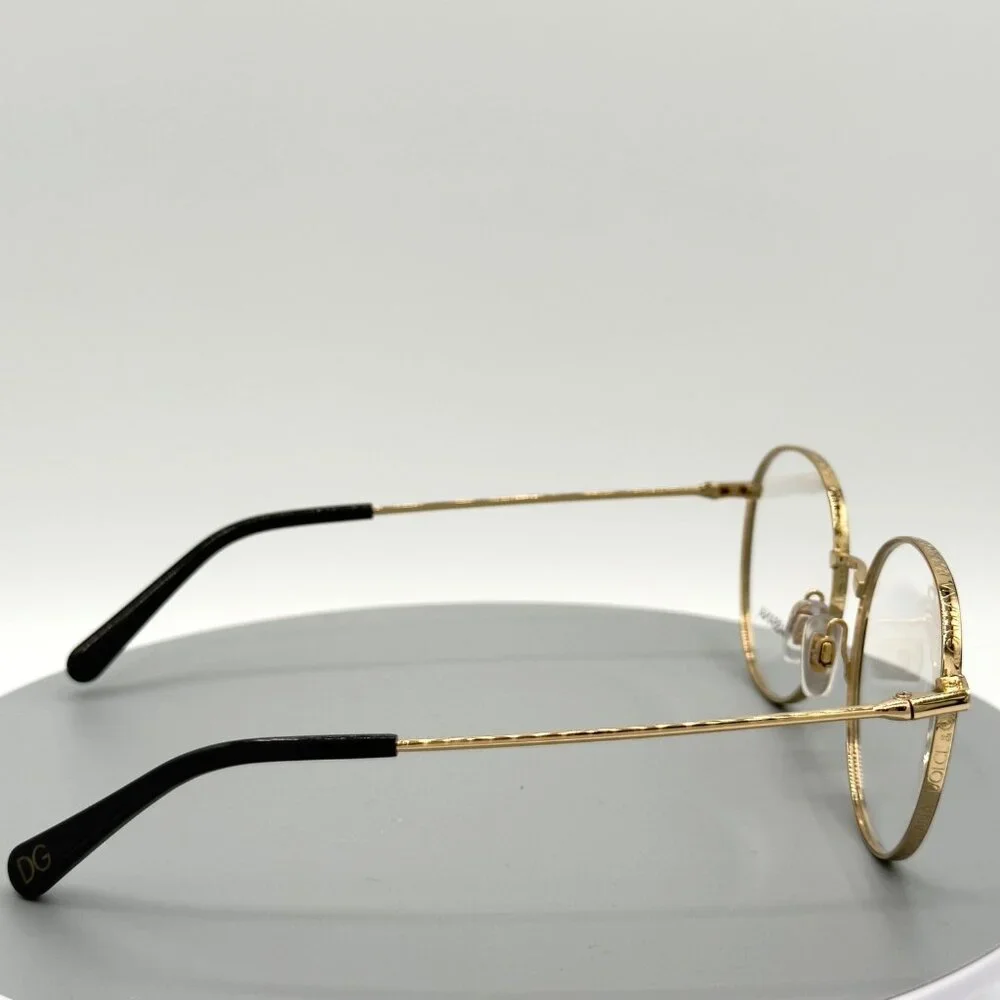 Dolce & Gabbana Eyeglasses Frames DG1334 Gold Black Wire Frame 53-18-140